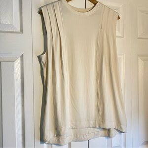 Lululemon Modal Pleated Shoulder Tank Top White Opal